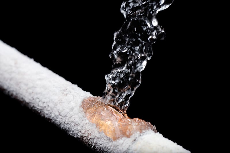 freezing pipe leak